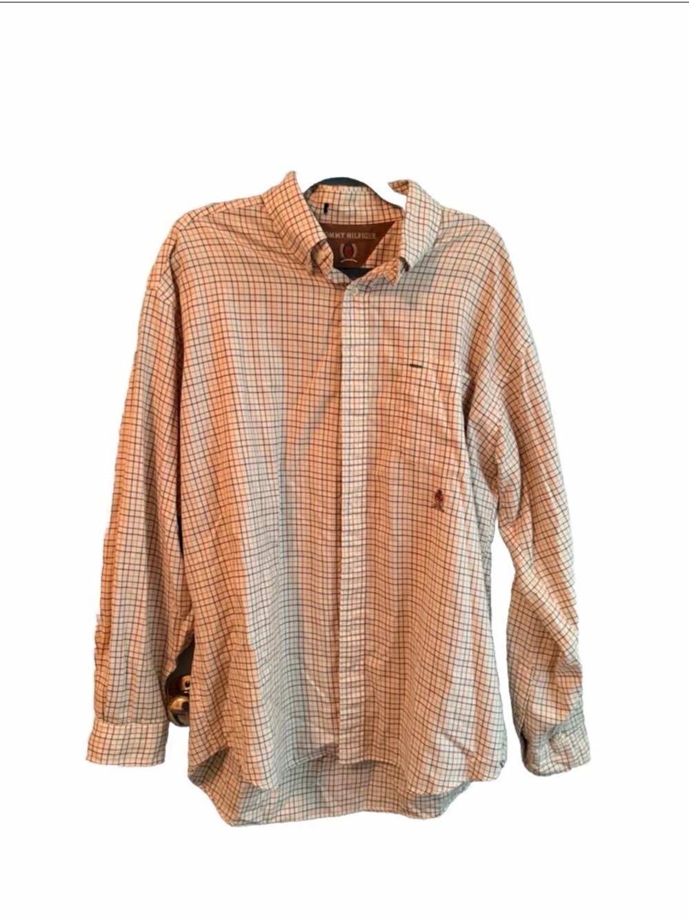 Vintage 90s Tommy Hilfiger Plaid Button Down Shirt XL XXL